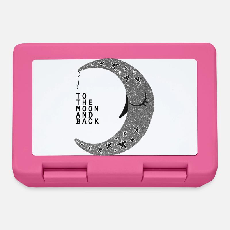 Mond | Mond glitzern - Brotdose - Pink