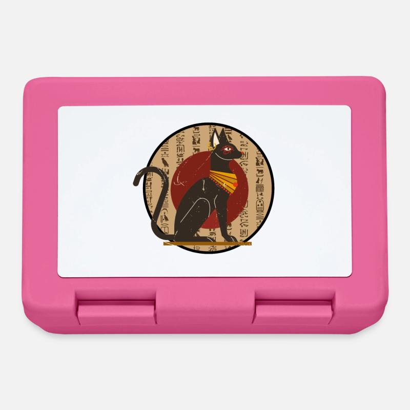 Sphinx Cat from Egypt Egypt Circle - Lunchbox - pink