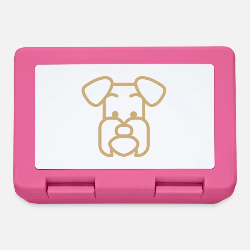 Schnauzer Hunderasse Polygon Gesicht - Brotdose - Pink