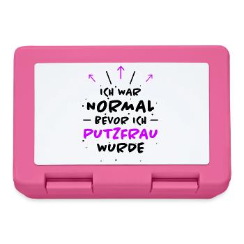 Putzfrau Spruch Reinigungskraft Putzfrau Geschenk - Brotdose - Pink - Vorne