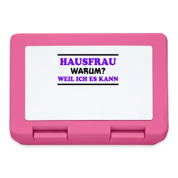Hausfrau Spruch Haushalt Lustige Hausfrau Geschenk - Brotdose - Pink - Vorne