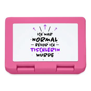 Tischlerin Spruch Schreinerin Tischlerin Geschenk - Brotdose - Pink - Vorne