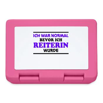 Reiterin Spruch Pferde Reiten Reiterin Geschenk - Brotdose - Pink - Vorne