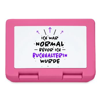 Buchhalterin Spruch Lustiges Buchhalterin Geschenk - Brotdose - Pink - Vorne