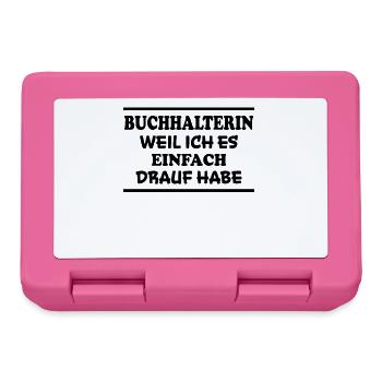 Buchhalterin Spruch Lustiges Buchhalterin Geschenk - Brotdose - Pink - Vorne