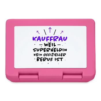 Kauffrau Spruch Verkäuferin Witz Kauffrau Geschenk - Brotdose - Pink - Vorne