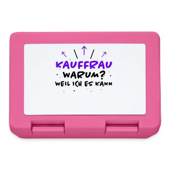 Kauffrau Spruch Verkäuferin Witz Kauffrau Geschenk - Brotdose - Pink - Vorne