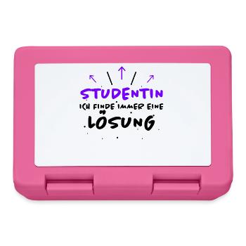 Studentin Spruch Universität Studentin Geschenk - Brotdose - Pink - Vorne
