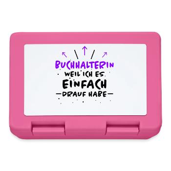 Buchhalterin Spruch Lustiges Buchhalterin Geschenk - Brotdose - Pink - Vorne