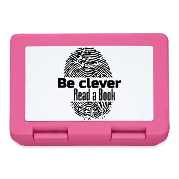 Be clever - Read a Livre Livres Lire Cadeau - Boîte à goûter - rose - Devant