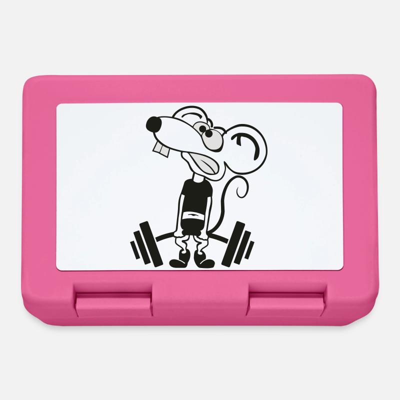 Pump Maus kontur 2c - Brotdose - Pink