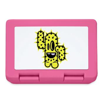 cactus high five comic - Lunchbox - pink - Front