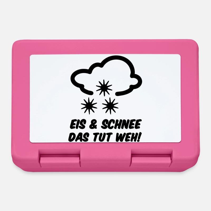 Winter Eis Schnee Spruch lustig Geschenk - Brotdose - Pink