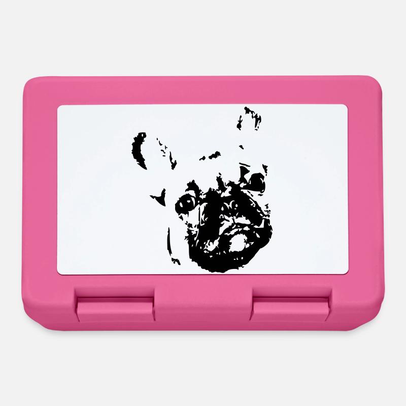 Bouledogue français, bouledogue, bouledogue français - Boîte à goûter - rose