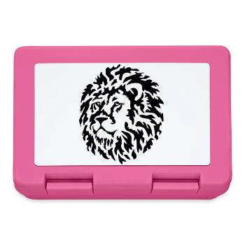 löwe raubkatze - Brotdose - Pink - Vorne