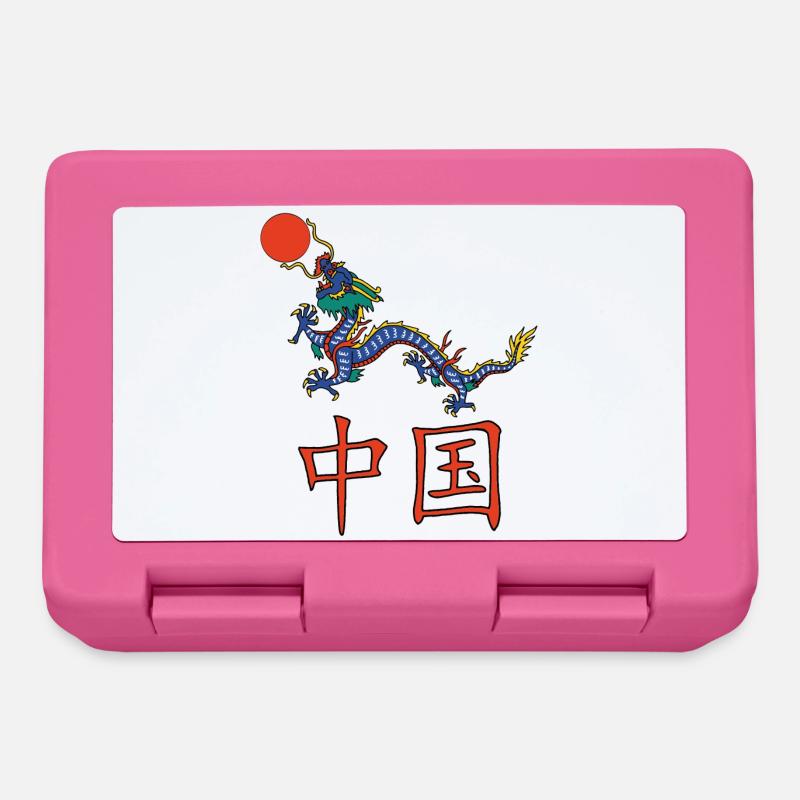 Dragon chinois - Boîte à goûter - rose