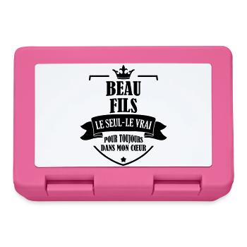 belle-fille / beau-fils / beau fils / belle fille - Boîte à goûter - rose - Devant