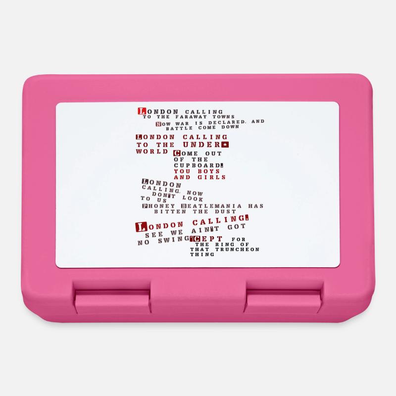 clash london calling - Lunchbox - pink