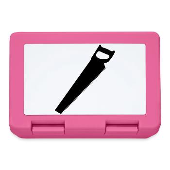 Logo de scie pour menuisier ou menuisier - Boîte à goûter - rose - Devant