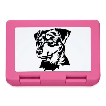 Deutscher Jagdterrier Kopf - Brotdose - Pink - Vorne