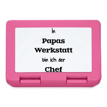 Papa Sohn Heimwerken Werkstatt Handwerk - Brotdose - Pink - Vorne