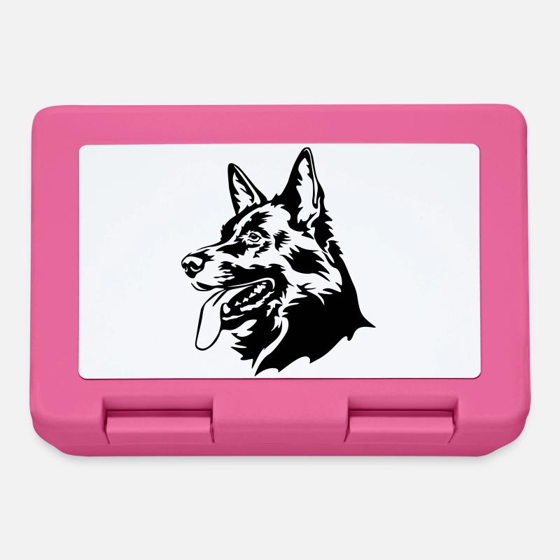 Deutscher Schäferhund Kopf - Brotdose - Pink