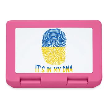 Flagge der Ukraine ist es in meiner DNA-Geschenk-Idee - Brotdose - Pink - Vorne