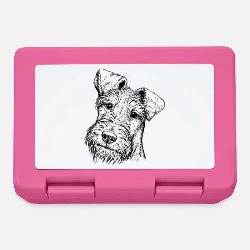 Irish Terrier Portrait - Brotdose - Pink