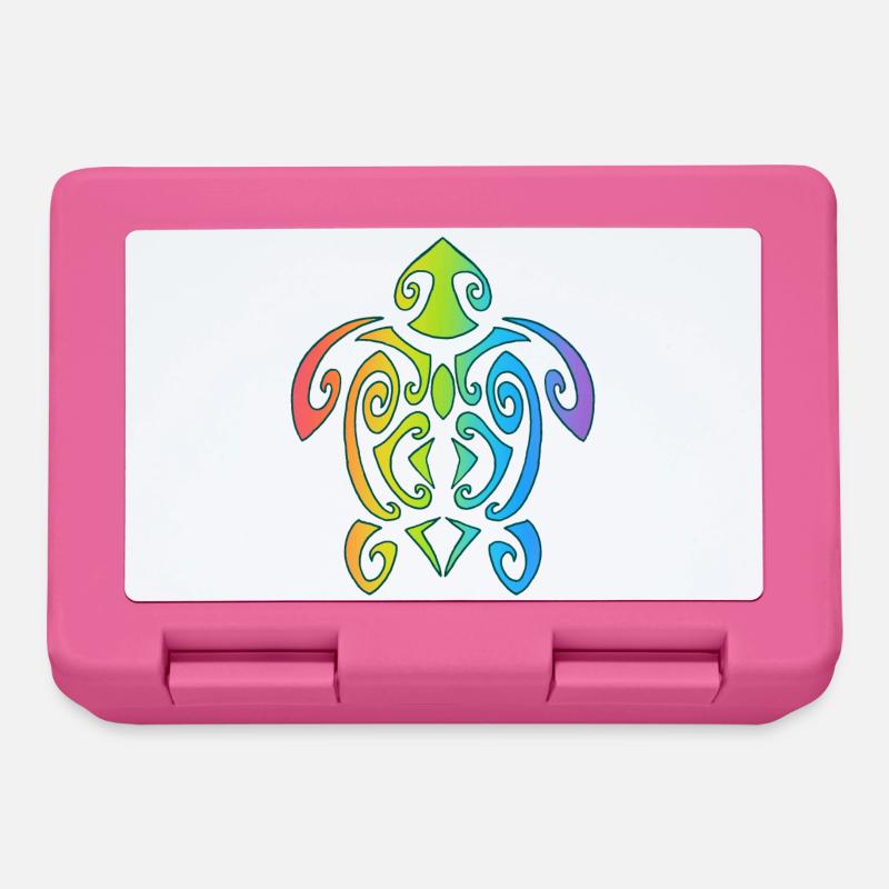 Tortue polynésienne arc-en-ciel - Boîte à goûter - rose
