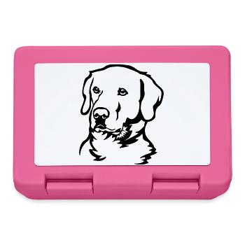 Labrador Kopf - Brotdose - Pink - Vorne