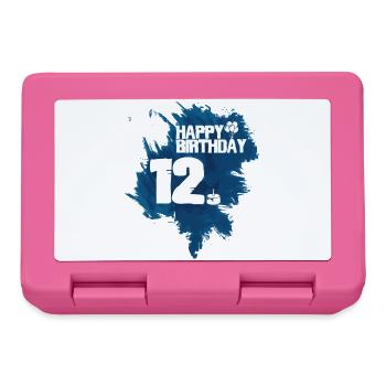 Happy Birthday - 12 years - Lunchbox - pink - Front