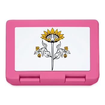Sonnenblume, Sunflower - Brotdose - Pink - Vorne