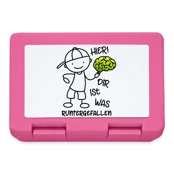 Hier Dir ist was runtergefallen - Gehirn - Brotdose - Pink - Vorne