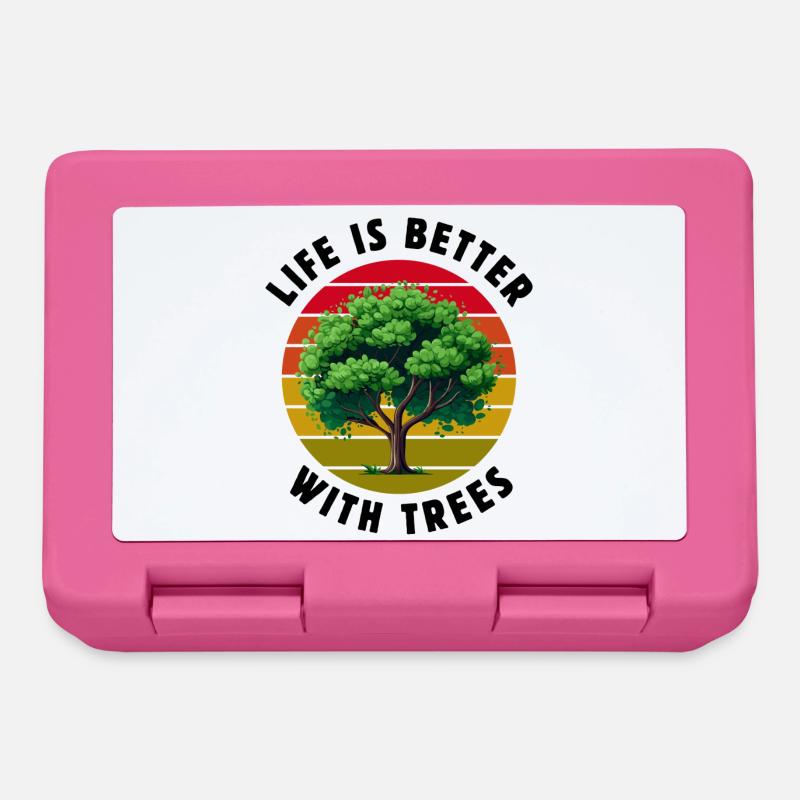 Life is better with trees - Lunchbox - pink