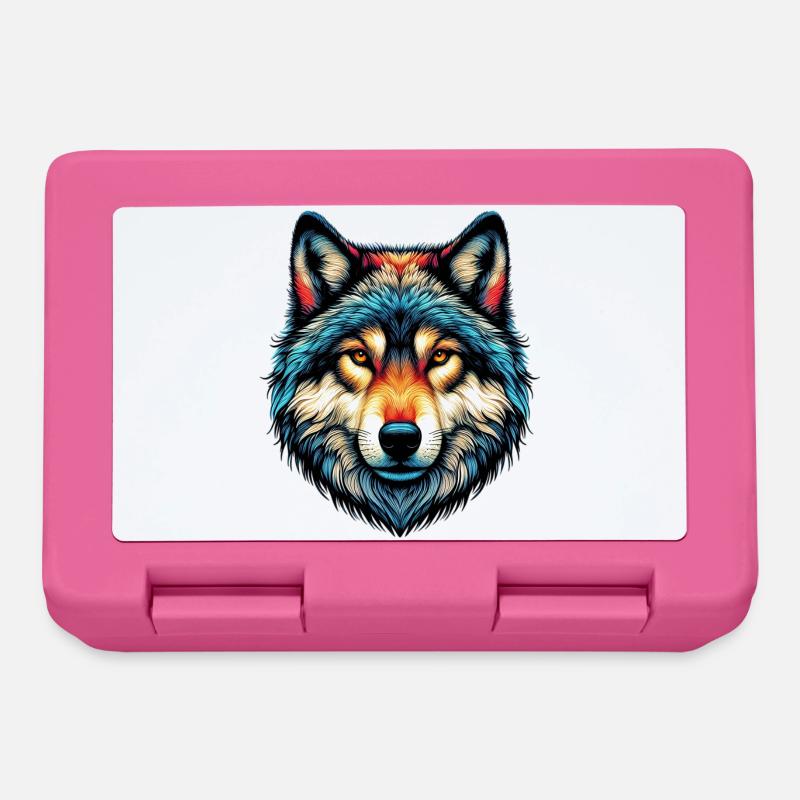 Wolf - Brotdose - Pink