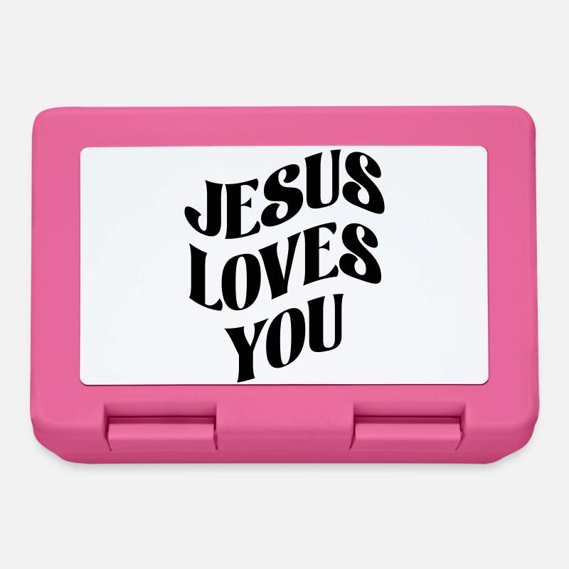 Jesus liebt Dich - Brotdose - Pink
