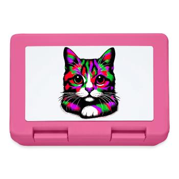 Chat - Boîte à goûter - rose - Devant