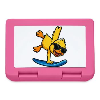 Cool duck surfer on the beach for kids water sports - Lunchbox - pink - Front