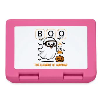 Halloween Ghost Scientist Drôle Enseignant Et Enfants - Boîte à goûter - rose - Devant