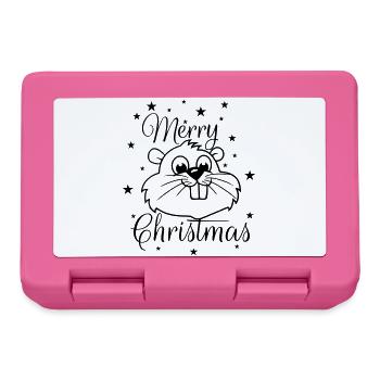 Squirrel – Merry Christmas - Lunchbox - pink - Front