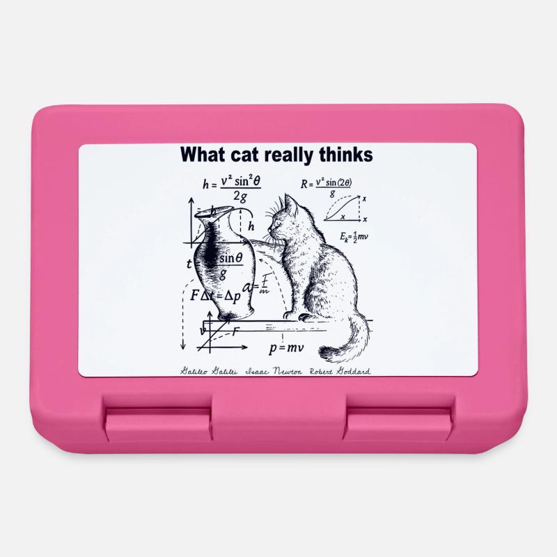 What Cats Really Thinks Funny Cat Physics Humor - Lunchbox - pink