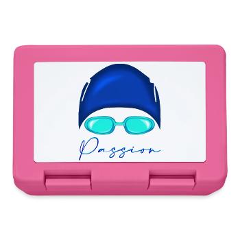 Passion Schwimmen Neon Blau - Brotdose - Pink - Vorne