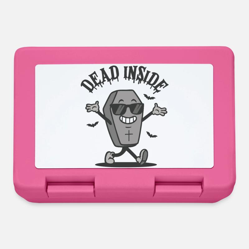 Dead Inside – Glücklicher Sarg Halloween Design - Brotdose - Pink