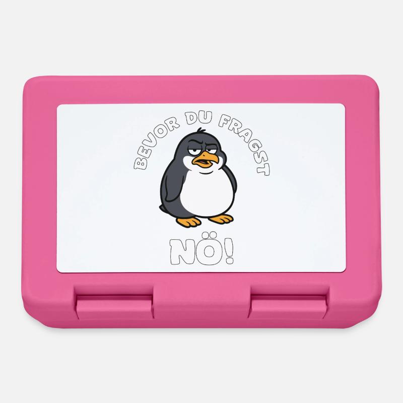 Bevor du fragst NÖ Pinguin - Brotdose - Pink