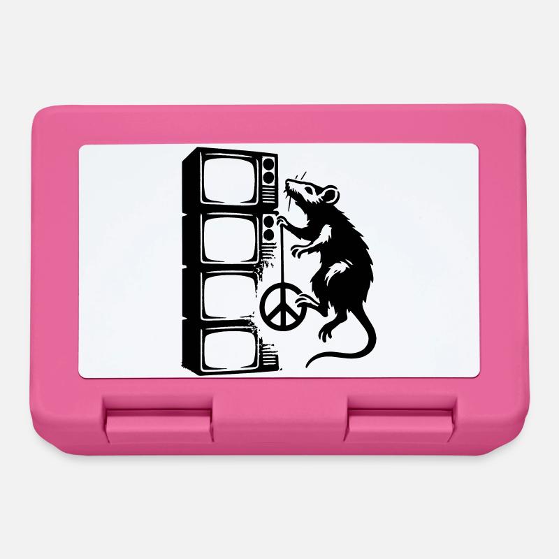 Ratte mit Bildschirm - Brotdose - Pink