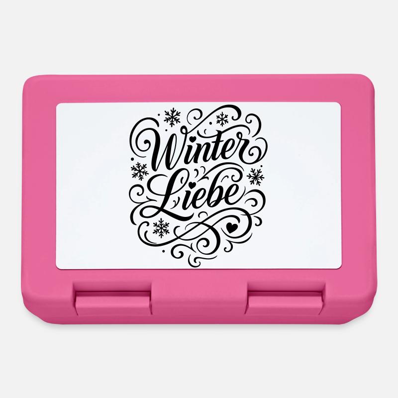 Winter Liebe Spruch - Brotdose - Pink