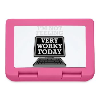 Je ne me sens pas très worky aujourd’hui Faul Arbeit humour - Boîte à goûter - rose - Devant
