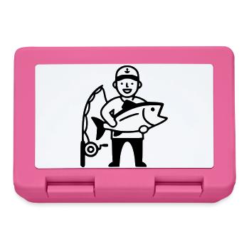 Angeln-stolzer-angler-grosser-fang-2 - Brotdose - Pink - Vorne