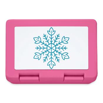 Schneeflocke | Berg | Skifahren | Snowboarden - Brotdose - Pink - Vorne