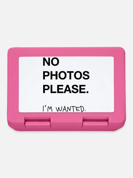 No Photos Please – Minimal Statement Trend Typo - Brotdose - Pink